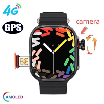 CDS9 Smart Watch --SIM Wifi GPS LTE, guma, pomarańcze i czerwienie