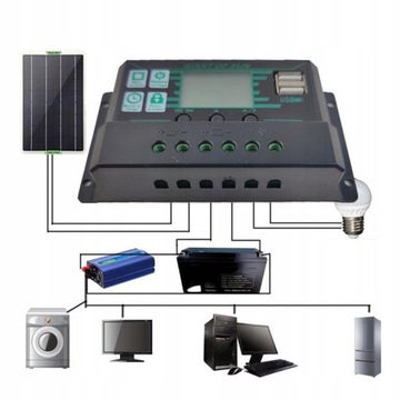 MPPT 20A 12V/24V/5 Панельный регулятор с двумя портами