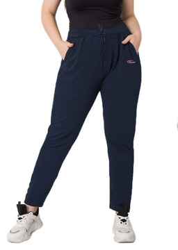 CIEPŁE dresy Spodnie damskie DRESOWE szar 5547 XL