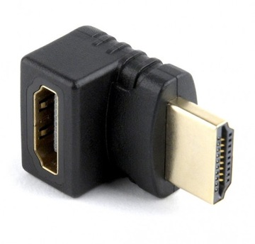 ŁĄCZNIK PRZEDŁUŻACZ HDMI ŻEŃSKI ŁAMANY KĄTOWY 90