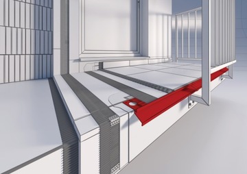 Балконный профиль прямой алюминиевый DRIP 40мм 2,5м