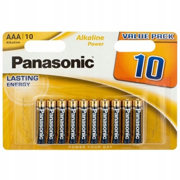 PANASONIC ALKALINE BATERIA LR03 AAA 1,5V 10 szt.
