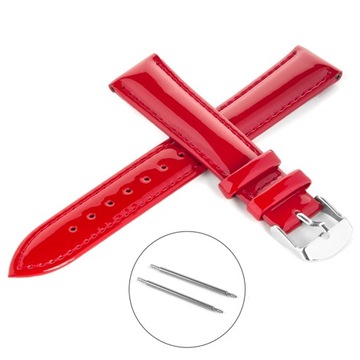 PASEK DO ZEGARKA 14MM – SKÓRZANY – CZERWONY