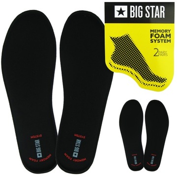 Wkładki do butów MEMORY FOAM BIG STAR 2 pary 36