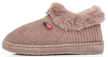 7833 BEŻOWE KAPCIE OCIEPLANE WSUWANE DOMOWE KLAPKI FUTERKO MĘSKIE 46