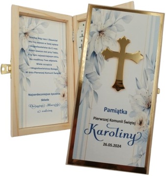 Pamiątka Pierwszej Komunii Świętej - PREZENT, Pudełko na gotówkę