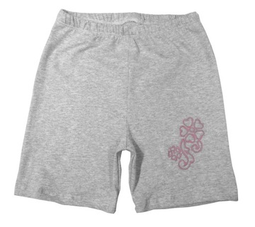 Legginsy getry krótkie kolarki szare melanż 122