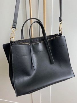 Элегантная городская сумка ZARA черная 6334/304 Бивень