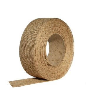 WSTĄŻKA JUTOWA 4CM NATURALNA 9mb