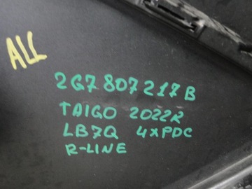 NÁRAZNÍK PŘEDNÍ VW TAIGO 2G7 R-LINE 4xPDC LB7Q 2G7807217B
