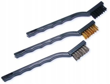 Zestaw 3x Szczotek Typ L Metal Mosiądz Nylon MEGA