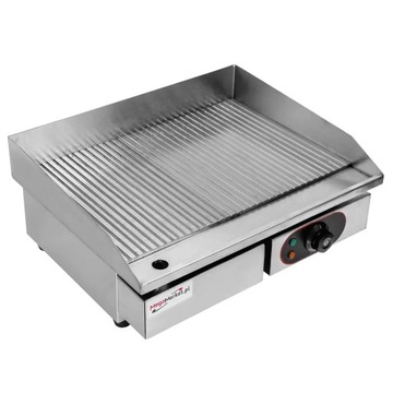 Płyta grillowa elektryczna ryflowana ze stali nierdzewnej 3kW Mega-M