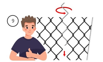 Сетка с покрытием из ПВХ - высота 1,50 м, 3,2 мм проволока -