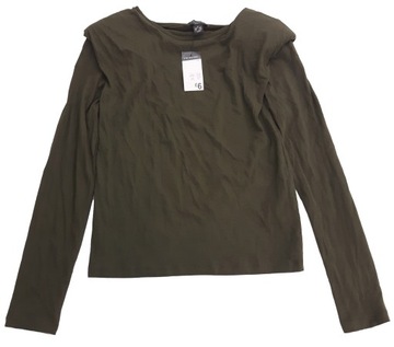 PRIMARK dresowa BLUZKA z poduchami KHAKI _ 38/40