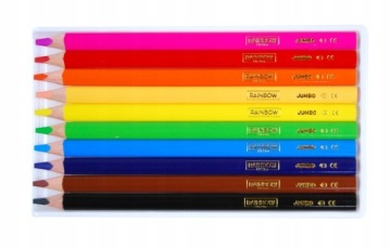 Мелки треугольные JUMBO RAINBOW HIGH - 10 цветов