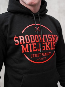 BLUZA ŚRODOWISKO MIEJSKIE 'THEME' BLACK/ RED r. M