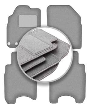 Velurové koberce Oslo šedé pro: Honda Jazz II hatchback 2002-2007