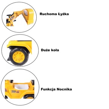 RIDDLE PUSHER WALKER ЭКСКАВАТОР 3 В 1 МАШИНКА-ГОШОК БОЛЬШАЯ АВТОМОБИЛЬ ДЛЯ ДЕТЕЙ