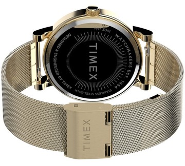 Zegarek damski złoty na bransolecie mesh TIMEX TW2W19500 elegancki modny