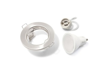 ZESTAW OPRAWA HALOGENOWA SATYNA + LED 9W + GU10