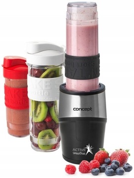 Blender kielichowy smoothie blender Concept SM3385 500 W czarny 3 kubki