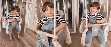 Детские качели для садовой комнаты, ЖЕСТКИЙ ремень и крючки, VELVET BEAR CE