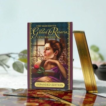 ИГРОВЫЕ КАРТЫ ТАРО ПОЗОЛОЧЕННАЯ ГРЕЗИЯ ЛЕНОРМАНД ОРАКУЛ НАБОР ИЗ 47 КАРТ