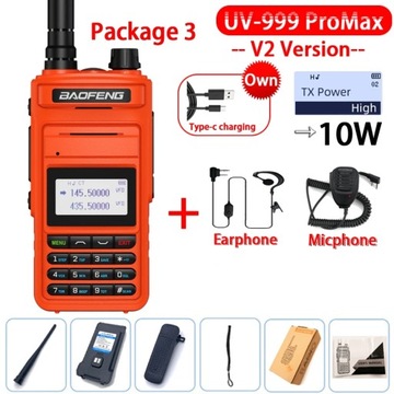 BAOFENG UV999 Pro Max 10W 999 kanałowy dwuzak