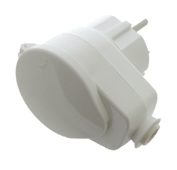 УГЛОВАЯ БЕЛАЯ ВИЛКА С/U С РОЗЕТКОЙ