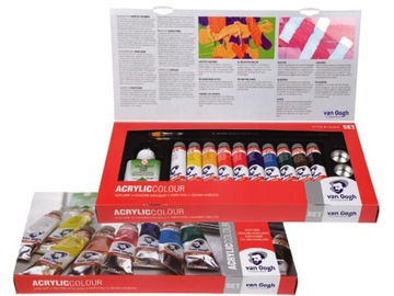Farby akrylowe Van Gogh 10 tub x 40ml + Akcesoria