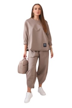 Хлопковая толстовка плюс брюки oversize комплект итальянской моды