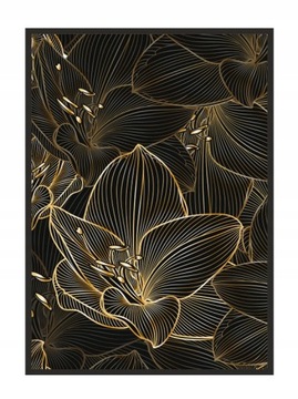 OBRAZ PLAKAT W RAMIE 53x73 cm Złoty P1876