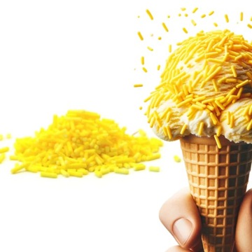 Posypka Bananowa Pałeczki Cukrowe Dekoracyjne 500g