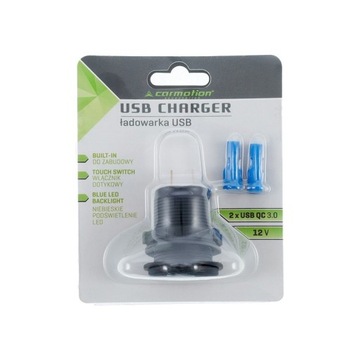 2 РАЗЪЕМА USB QC3.0 ВСТРОЕННОЕ БЫСТРОЕ ЗАРЯДНОЕ УСТРОЙСТВО