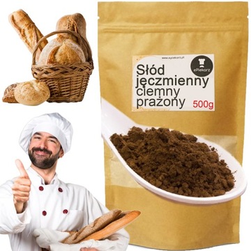 SŁÓD JĘCZMIENNY CIEMNY NATURALNY DO WYPIEKU CHLEBA PIWA WHISKY LAKTACJĘ 500