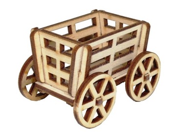 3D тележка из фанеры/лесное украшение в стекле