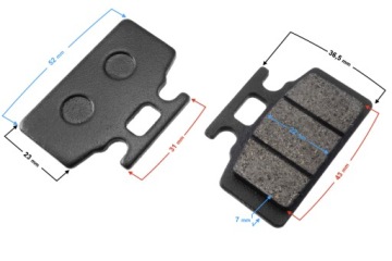 Колодки передние тормозные DB14 крест 125 китайские KXD