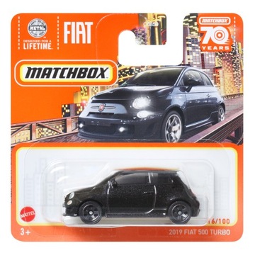 Matchbox 2019 FIAT 500 TURBO na prezent dla kolekcjonera HLD05