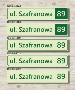 Адресная табличка с номерами домов и заборов 60х12.