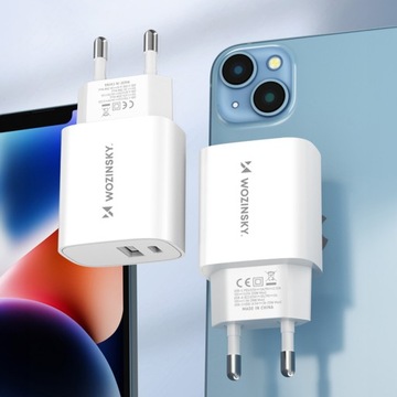 WOZINSKY СЕТЕВОЕ ЗАРЯДНОЕ УСТРОЙСТВО ДЛЯ ТЕЛЕФОНА UNIVERSAL CUB USB-A USB-C 20W
