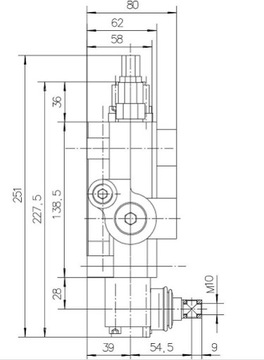 ГИДРАВЛИЧЕСКИЙ РАЗДЕЛИТЕЛЬ, 1 СЕКЦИЯ, 80 Л