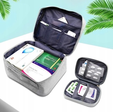 Набор из 2-х медицинских аптечек, лекарств для домашнего путешествия.