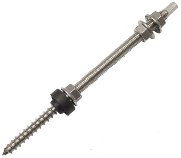 ŚRUBA DWUGWINTOWA M10x300mm PV UCHWYT FOTOWOLTAIKA