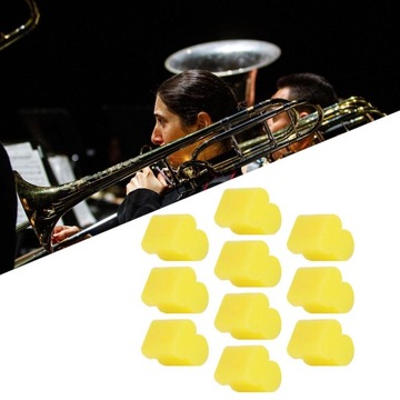 10 силиконовых накладок для поворотных клапанов Alto Horn, буферный поршень, 4 мм, желтый