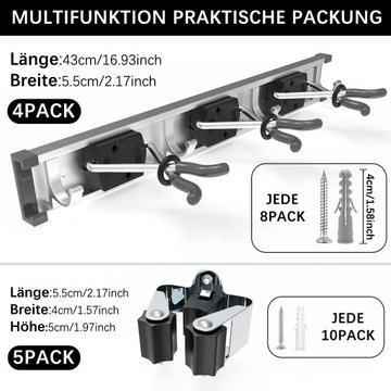 Держатели для устройств 43см 4 шт., ручка алюминий