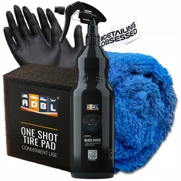 ADBL BLACK WATER 1000 ML ЧЕРНЫЙ СПРЕЙ + АППЛИКАТОР ДЛЯ РЕЗИНОВЫХ ШИН