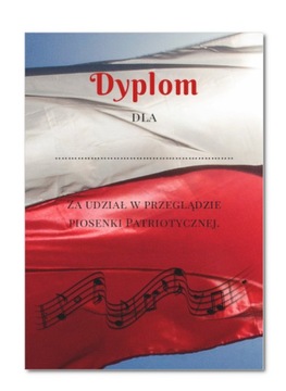 Dyplom A4 za przegląd PIOSENKI PATRIOTYCZNEJ