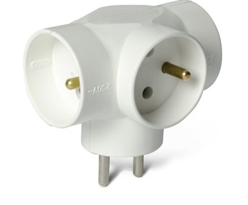 Rozgałęźnik elektryczny, 3 gniazda z uziemieniem, złodziejka 230v 3500w 16A
