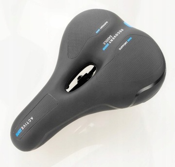 siodełko JT S200 ACTIVE FLOW czarne z otworem BLUE