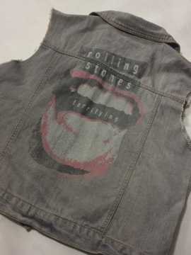 Kamizelka jeansowa dam AMPLIFIED Rolling Stones XL